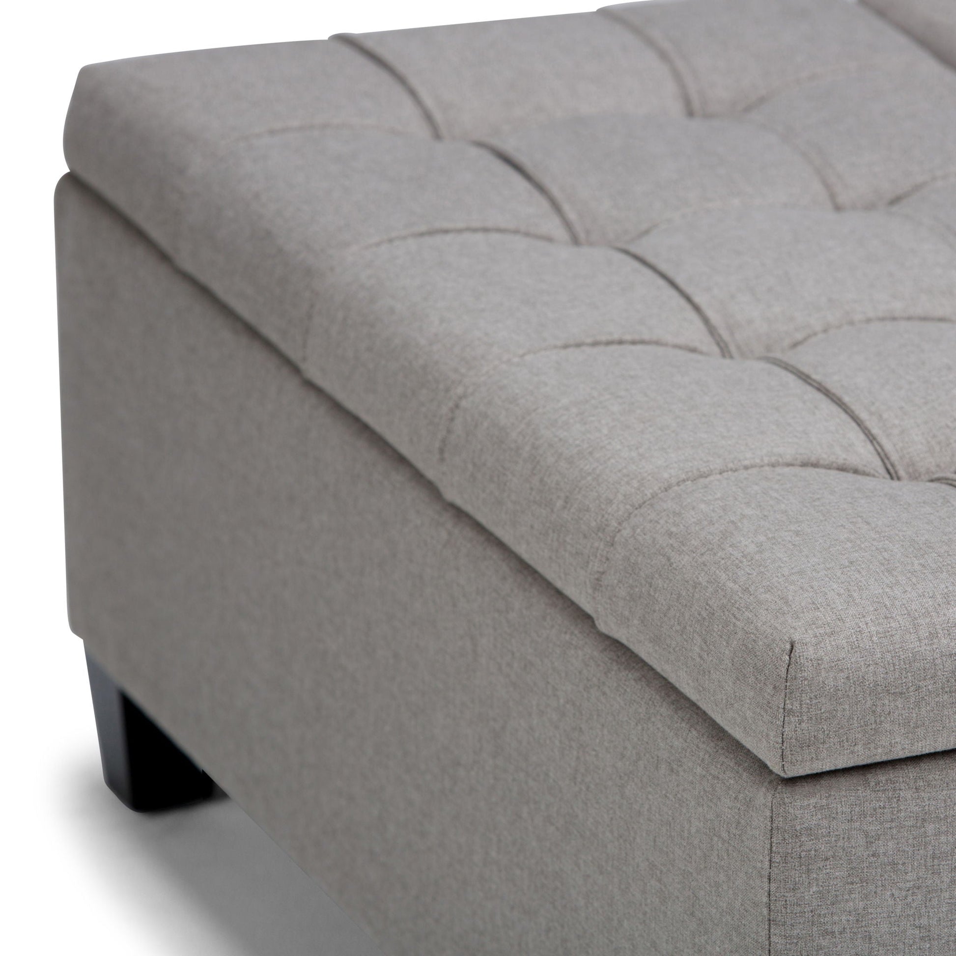 Harrison - Upholstered Coffee Table Storage Ottoman Simpli-Home