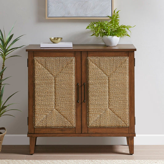 Seagate - Handcrafted Seagrass 2-Door Accent Chest - Natural