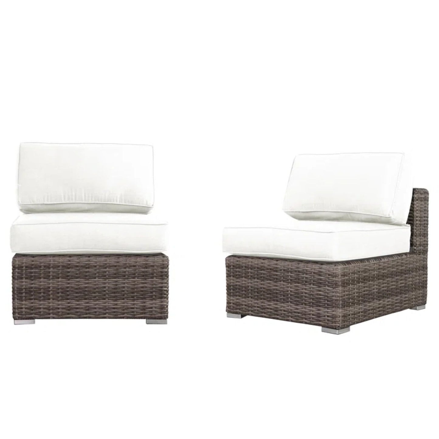 Seating Set With Cushions Handcrafted Wicker Design LSI Patio Furniture