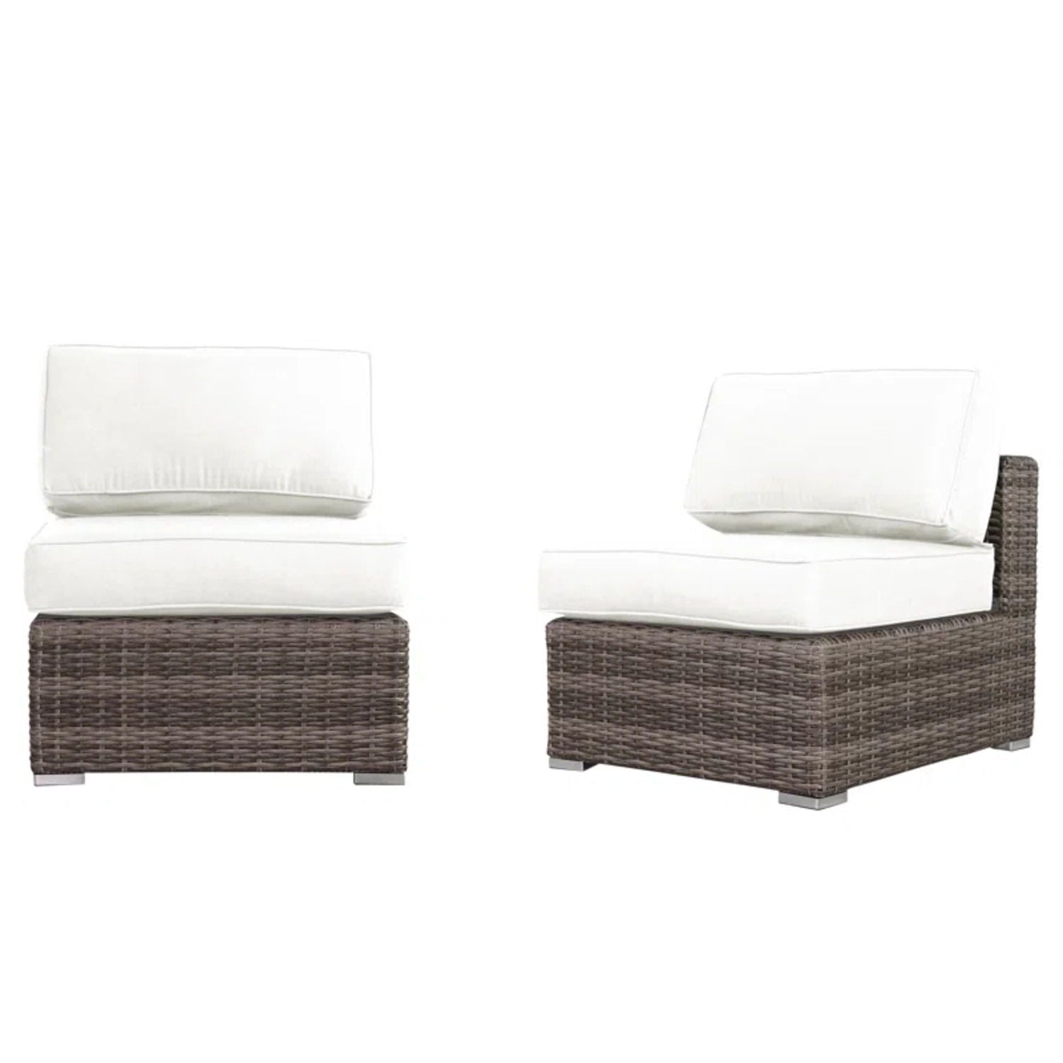 Seating Set With Cushions Handcrafted Wicker Design LSI Patio Furniture