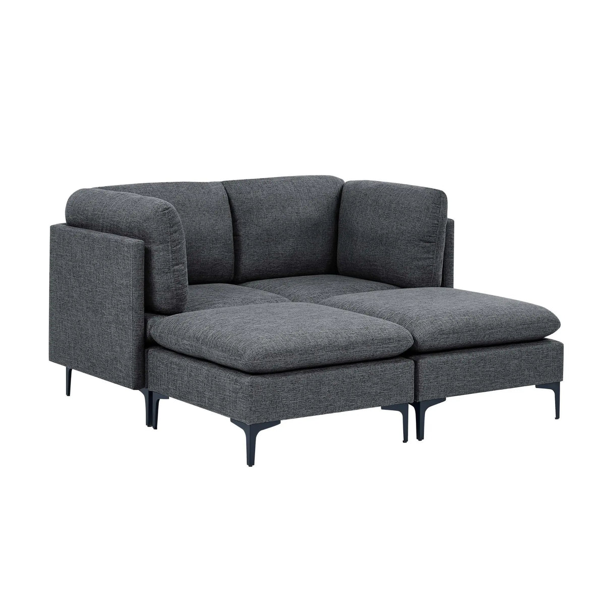 Upholstered Modular Sectional & Tall Legs Home Essentials