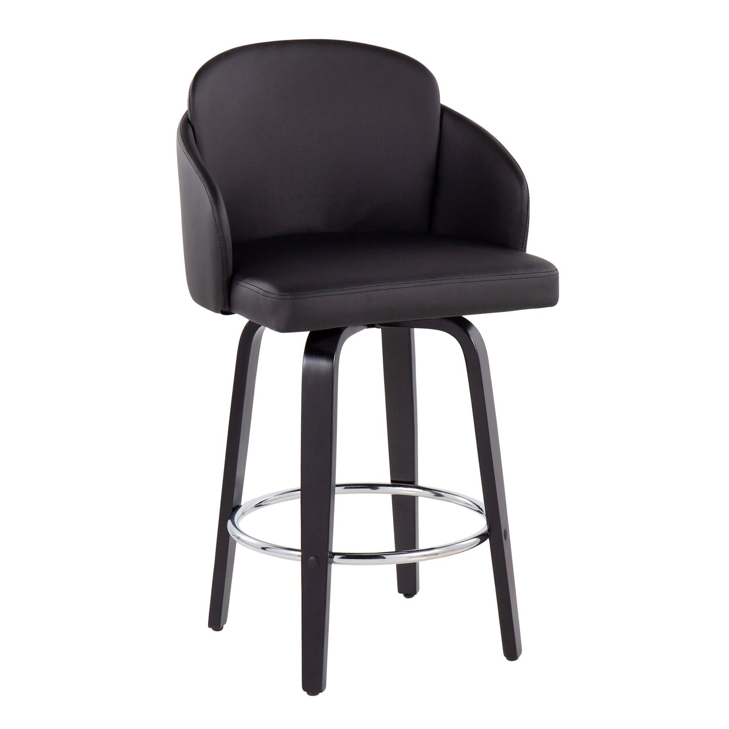 Dahlia - Contemporary Counter Stool Round Footrest (Set of 2) Lumi Source