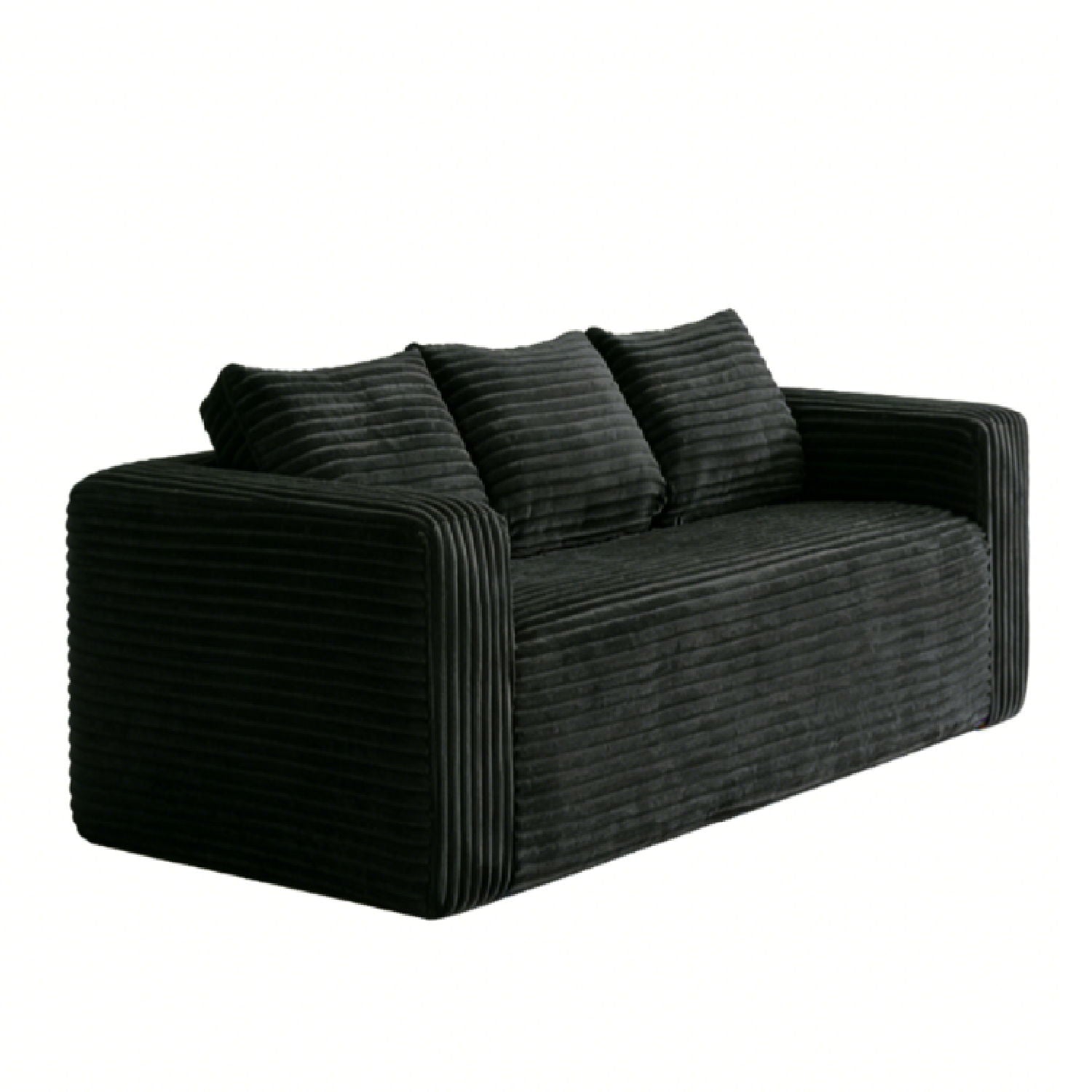 Cloud Loveseat Sofa Couch, Compressed - Black Home Essentials