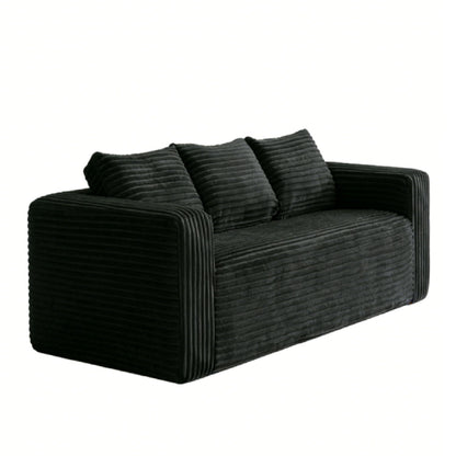 Cloud Loveseat Sofa Couch, Compressed - Black Home Essentials