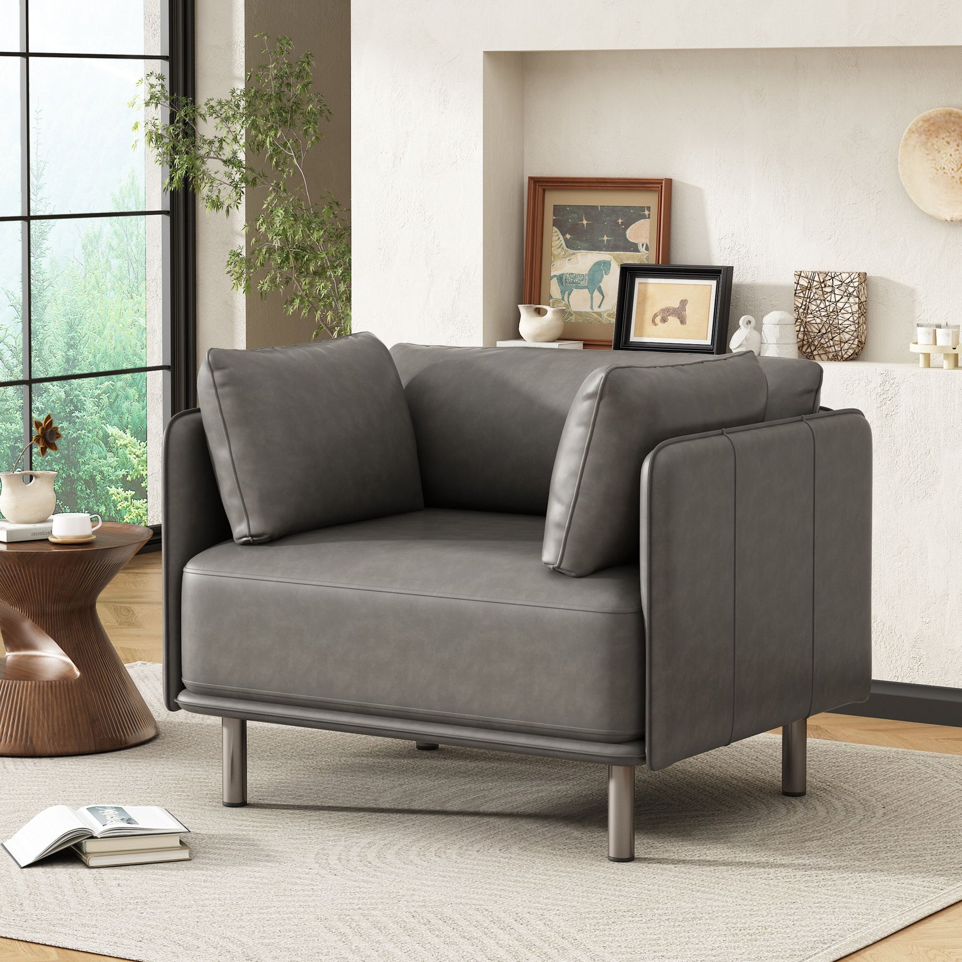 Vintage Modern Aesthetic Appeal Lounge Chair Noble House