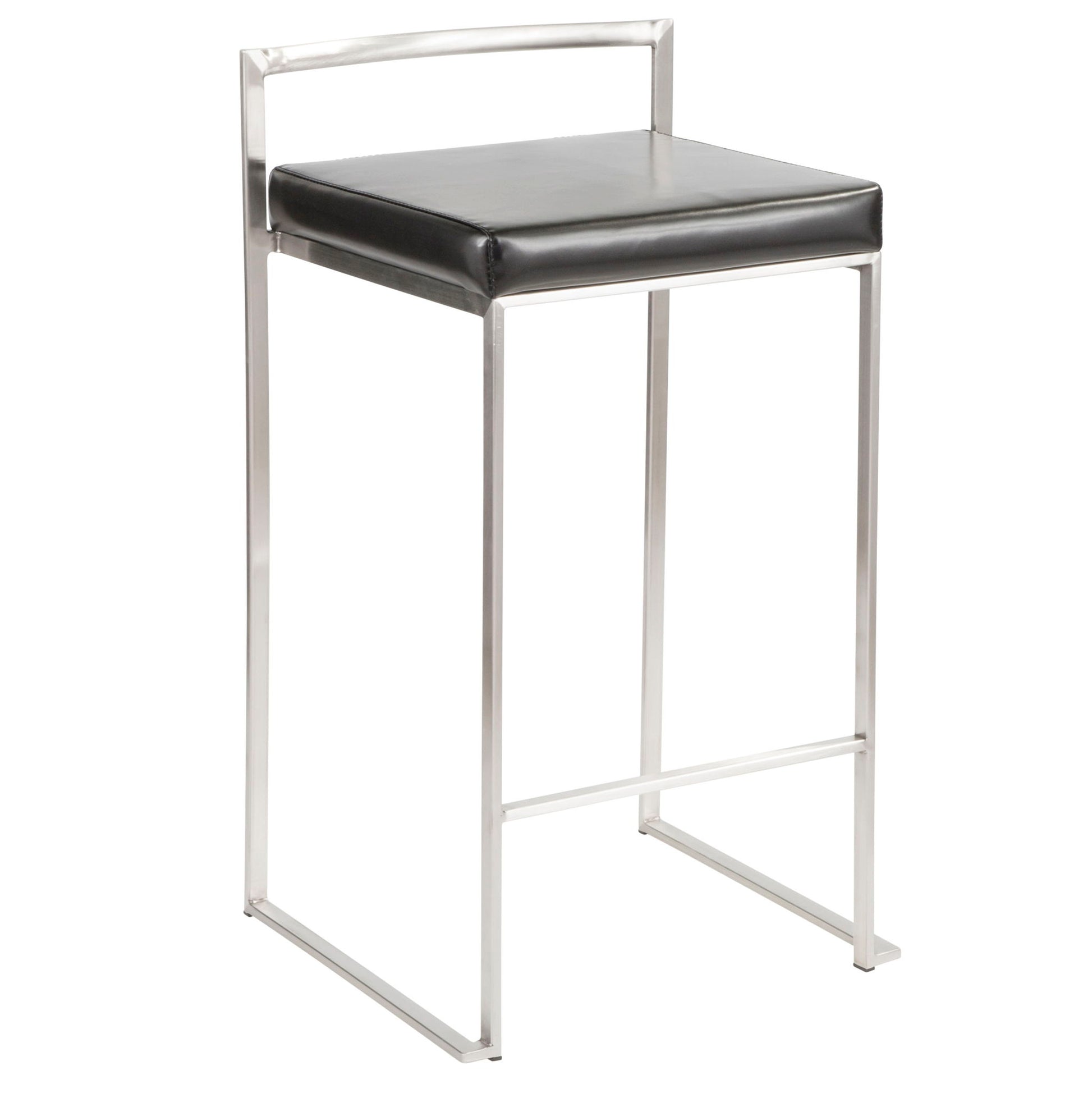 Fuji - Contemporary, Stackable Elegant Counter Stool (Set of 2) Lumi Source