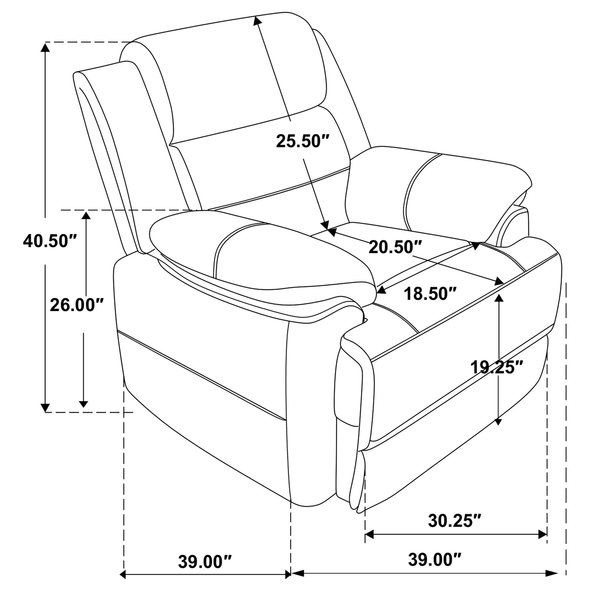 Worthington - Padded Arm Accent Chair - Dark Brown Furniture Max