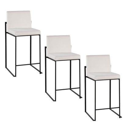 Fuji - Contemporary Modern Elegance, High Back Counter Stool Lumi Source