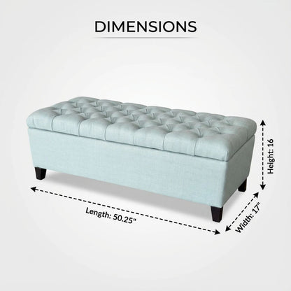 Storage Ottoman Bench With Safety Hinges Home Essentials