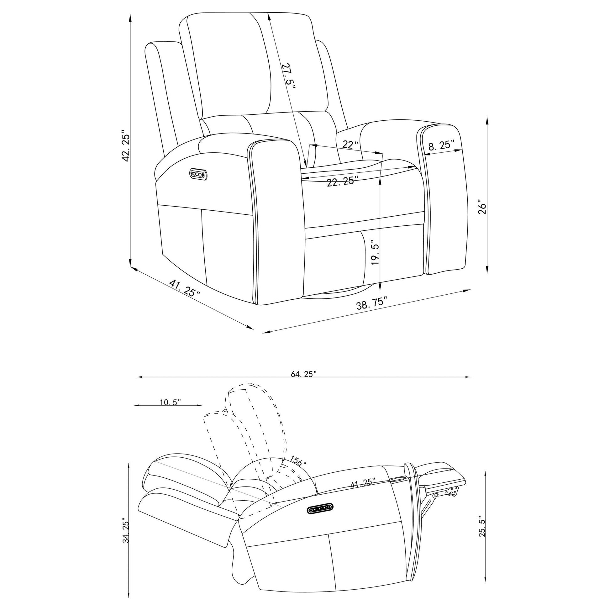 Boyce - Triple Power Swivel Recliner With Independent Adjustments Furniture Max