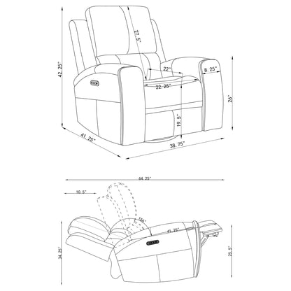 Boyce - Triple Power Swivel Recliner With Independent Adjustments Furniture Max