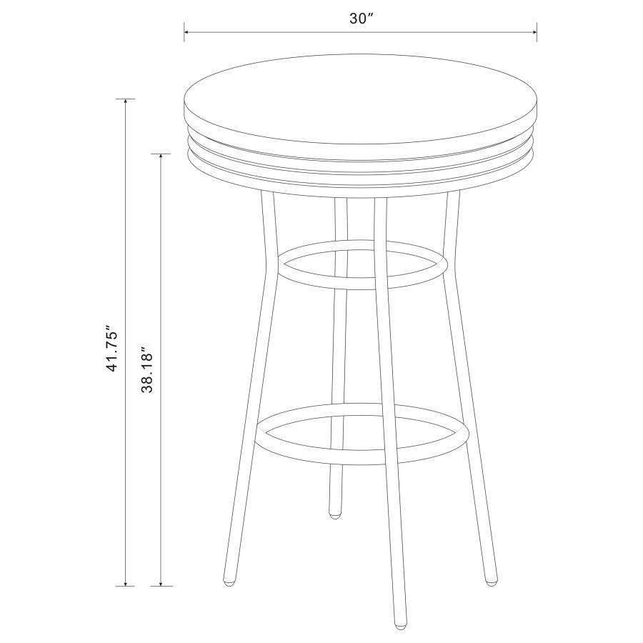 Retro - Round 30" 1950's Bistro Pub Height Bar Table CoasterEveryday