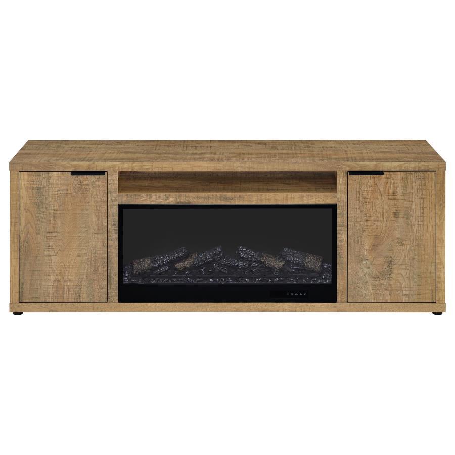 Fuller - 60" 2-Door TV Stand Fireplace Media Console - Mango Coaster Fine Furniture
