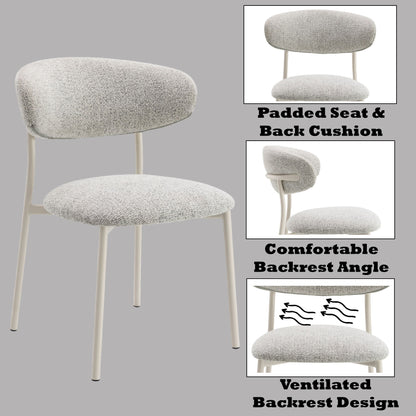 Kalam - Fabric Side Chair (Set of 2) - Light Gray Acme