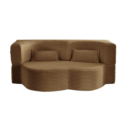 Floor Convertible Sleeper Sofa Bed With 2 Pillows Home Essentials