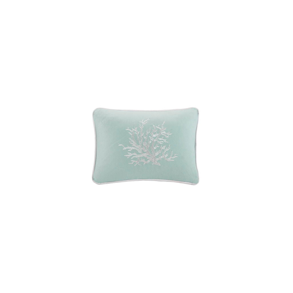 Coastline - Oblong Pillow - Aqua