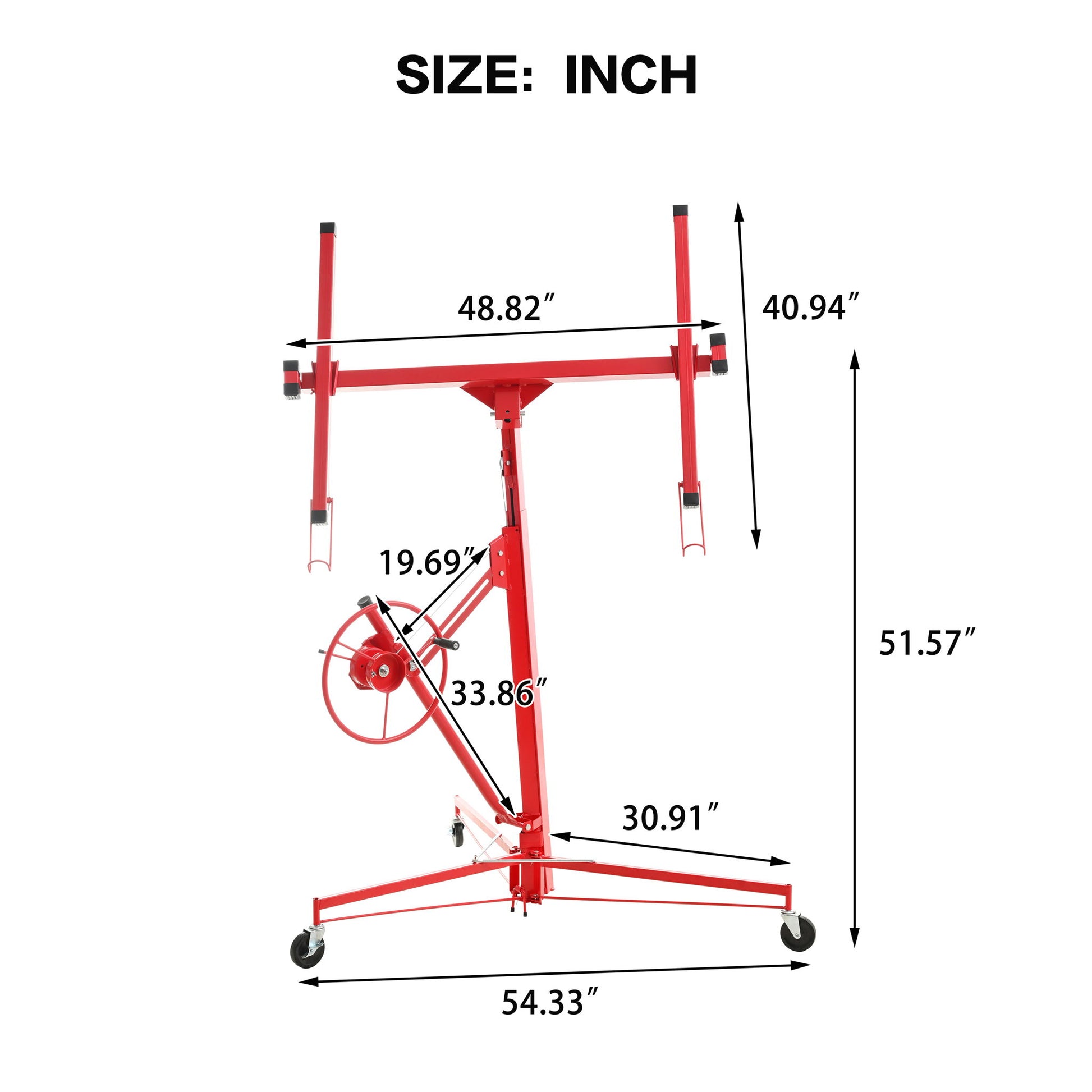 Drywall Lift Panel Hoist Jack Lifter With Caster Wheels And Telescopic Arm Daily Nest