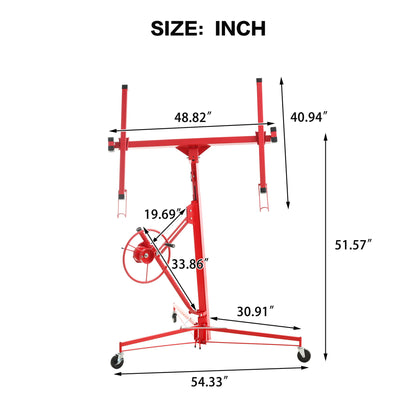 Drywall Lift Panel Hoist Jack Lifter With Caster Wheels And Telescopic Arm Daily Nest