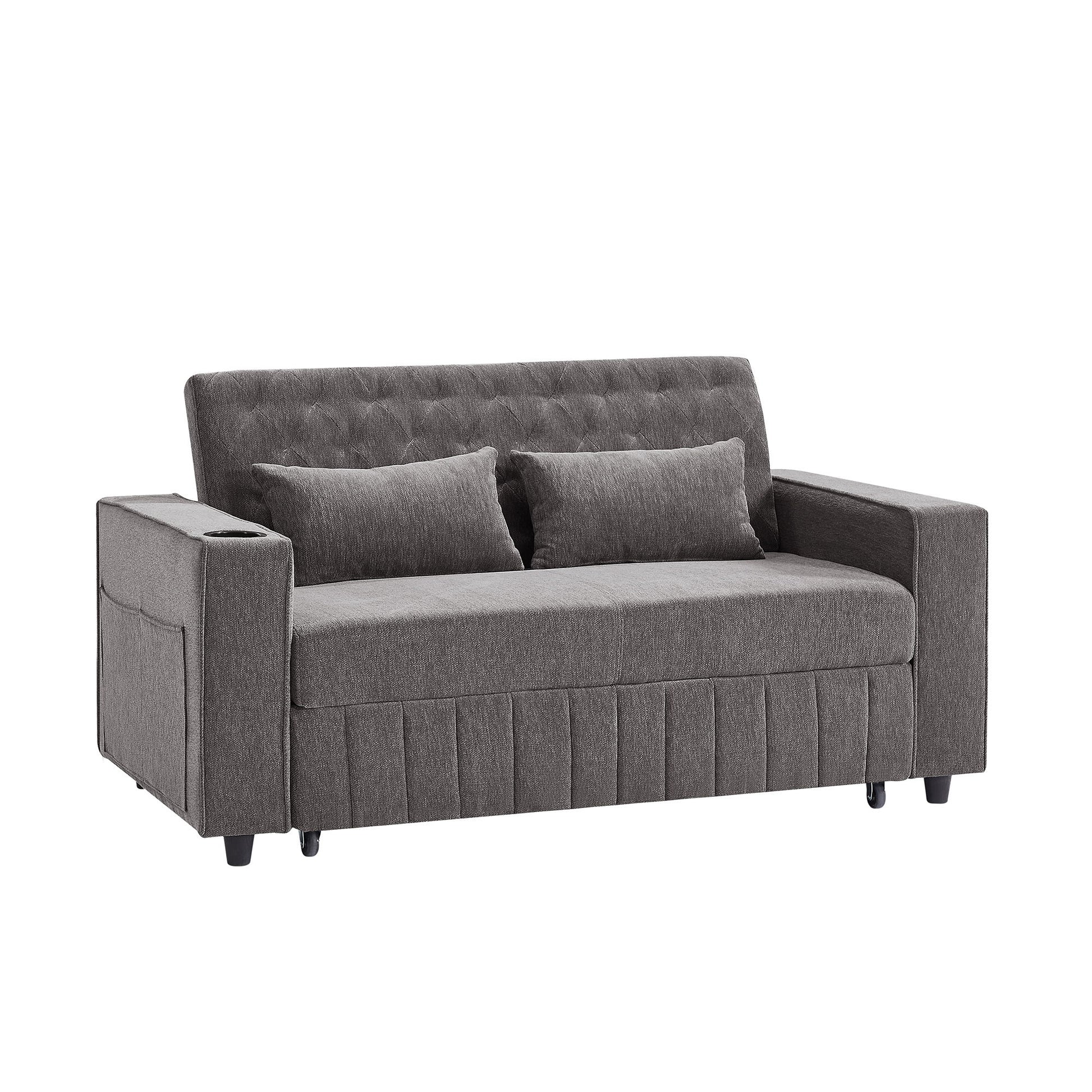 Pull-Out Sofa Bed Convertible Couch With Adjustable Backrest For Living Room Hearth and Haven
