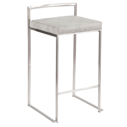 Fuji - Contemporary Elegant Stackable Counter Stool Set Lumi Source