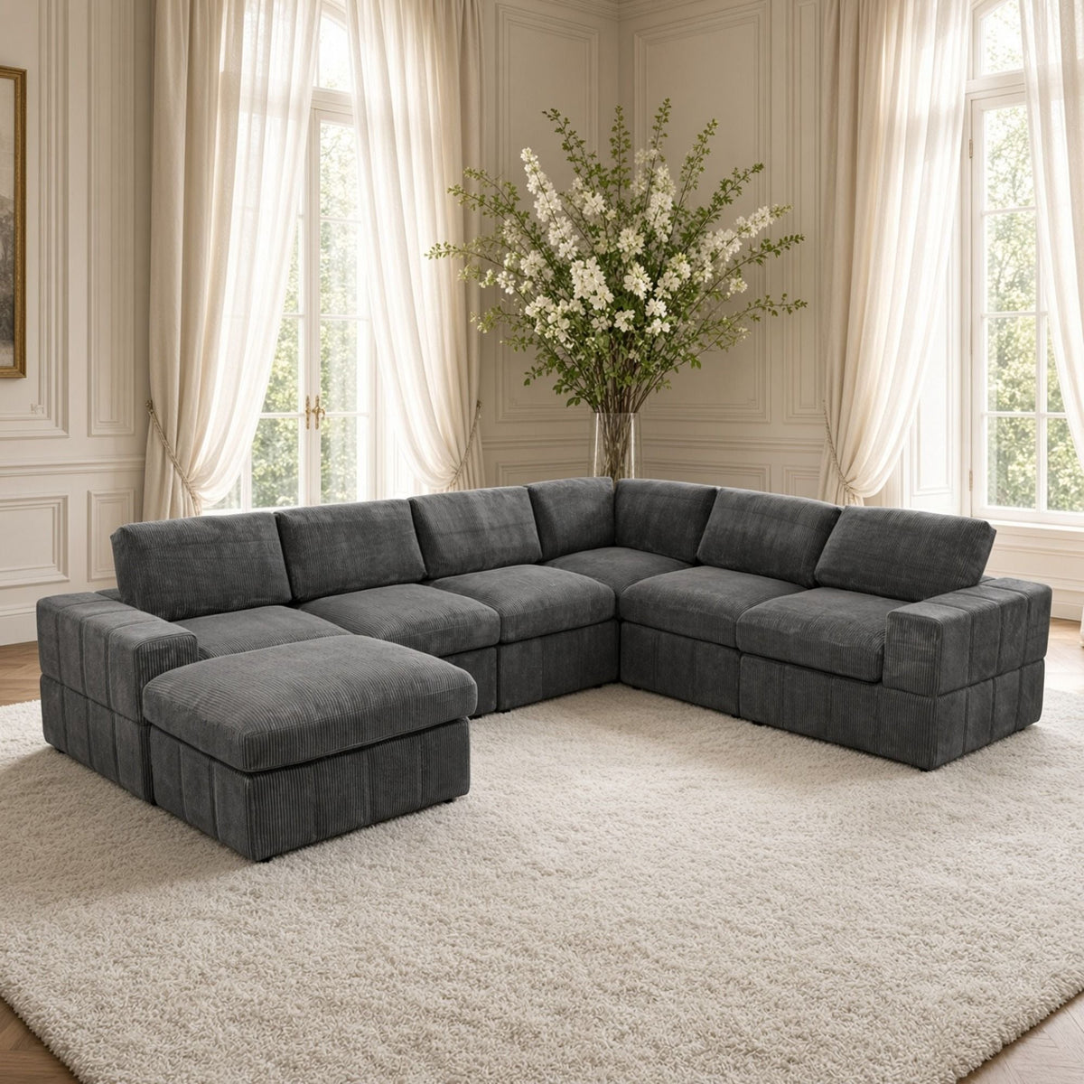 Modular Sectional Sofa, Reversible Set Home Essentials