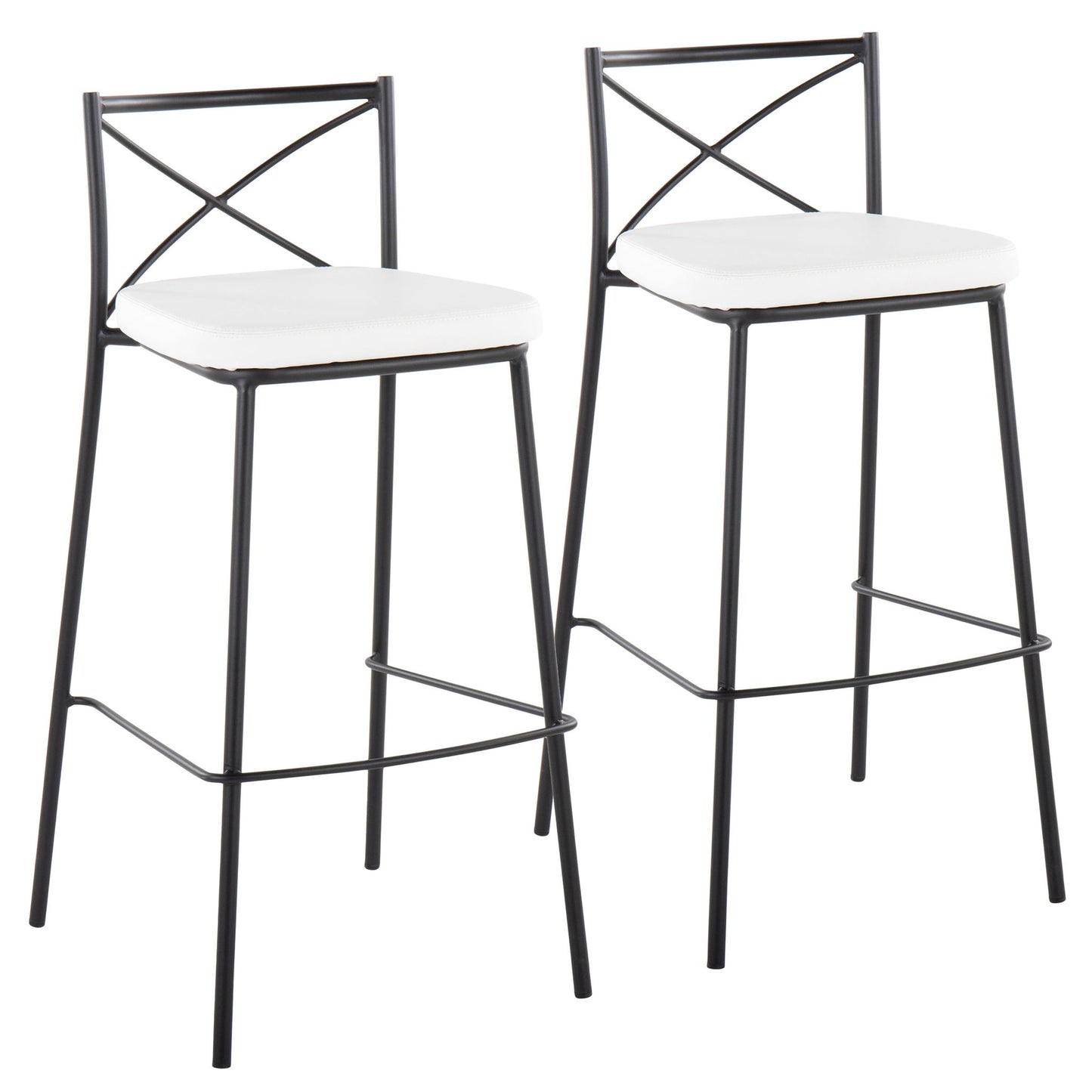 Modern Charlotte - Contemporary Fixed Height Barstool (Set of 2) Lumi Source