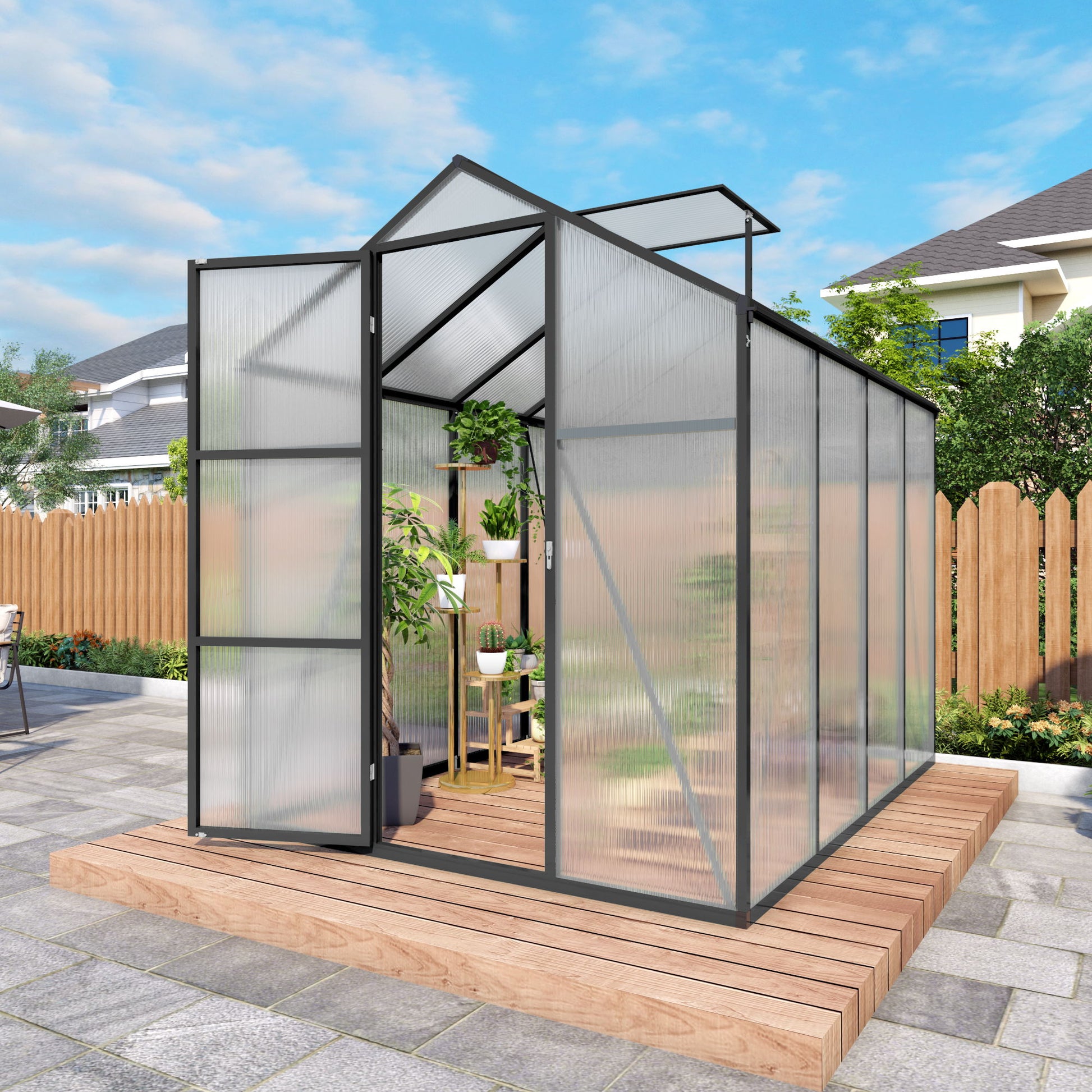 Gain Height Windproof Greenhouse With Raised Base Daily Nest