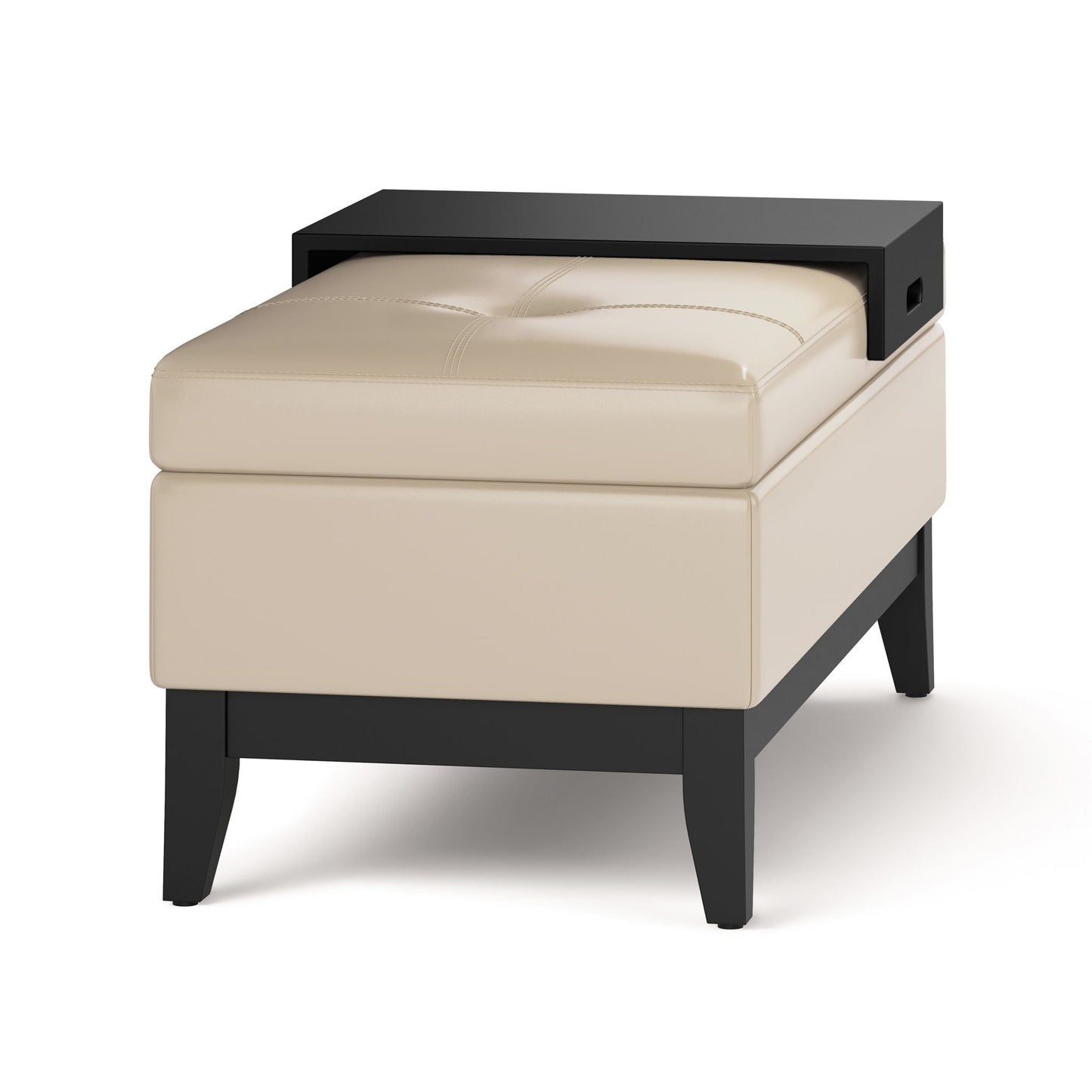 Oregon - Contemporary Storage Ottoman Bench With Tray Simpli-Home
