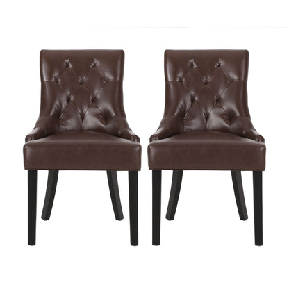 Cheney - Contemporary Dining Chair Tufted Upholstery (Set of 2) Noble House