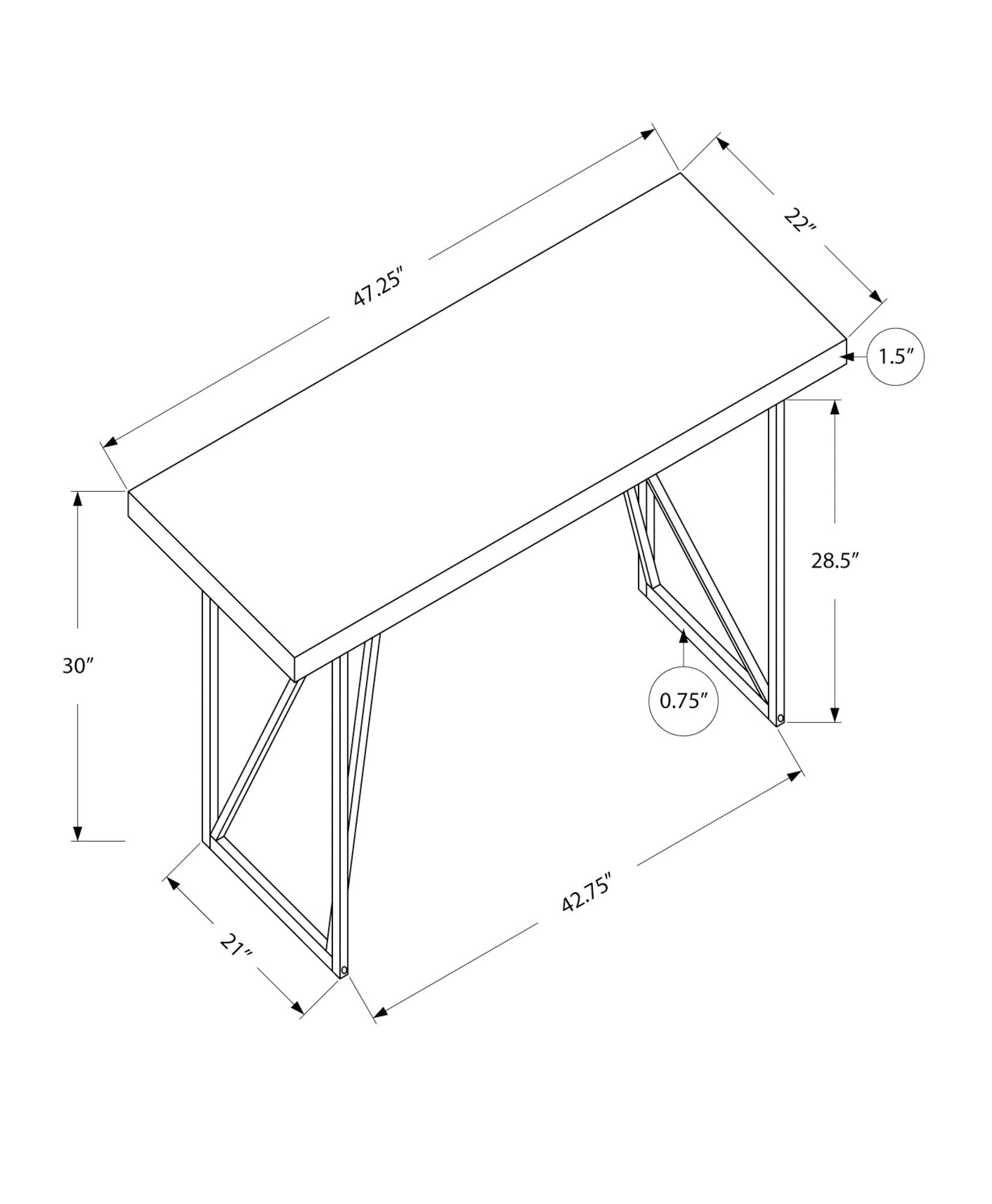 Computer Desk For Home Office Laptop, Contemporary & Modern - White 8th Street