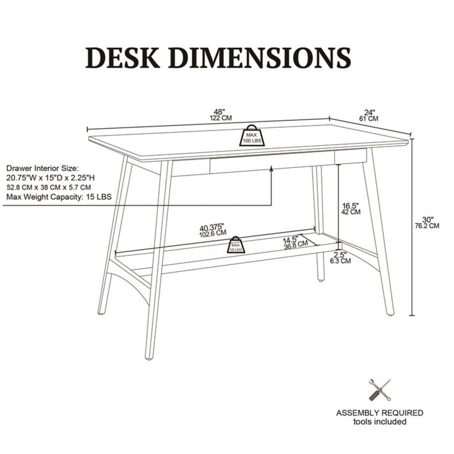 Parker - Desk With Storage Shelf - Off White / Pecan JLA