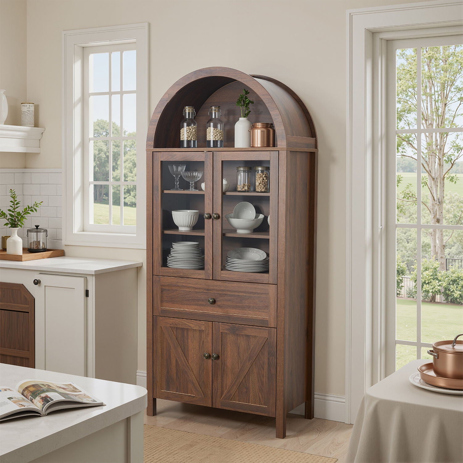 Retro Dome Cabinet With Large Storage Space Home Essentials