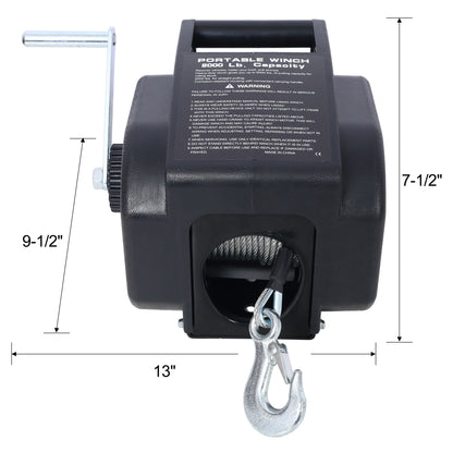Reversible Electric Trailer Winch For Boats Up To 5000 Lbs With Galvanized Wire Rope And Casing - Black Daily Nest
