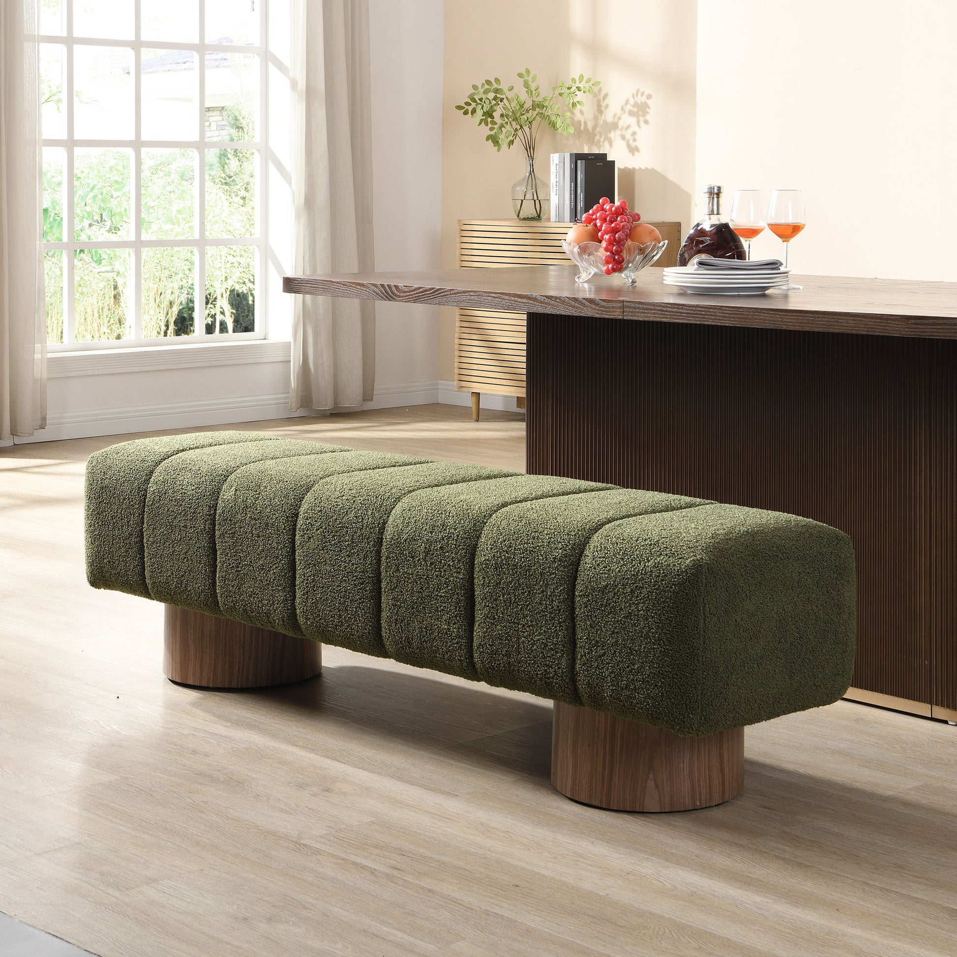 Upholstered Dining Bench For Dining Room Noble House
