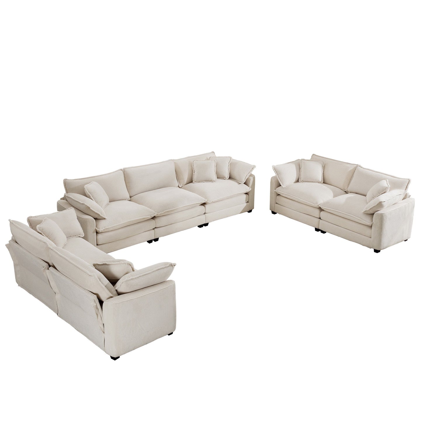 Elegant Oversized Sectional Sofa Set With Deep Seats And Flexible Layout Home Essentials