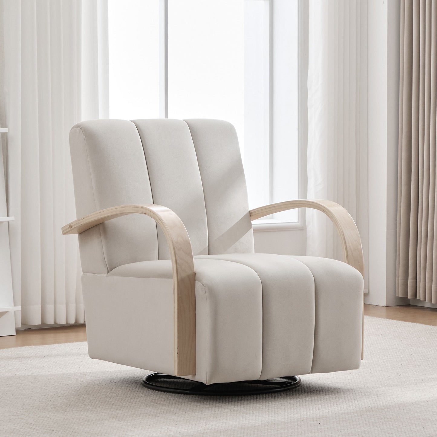 360° Swivel Accent Chair With Armrests Home Essentials
