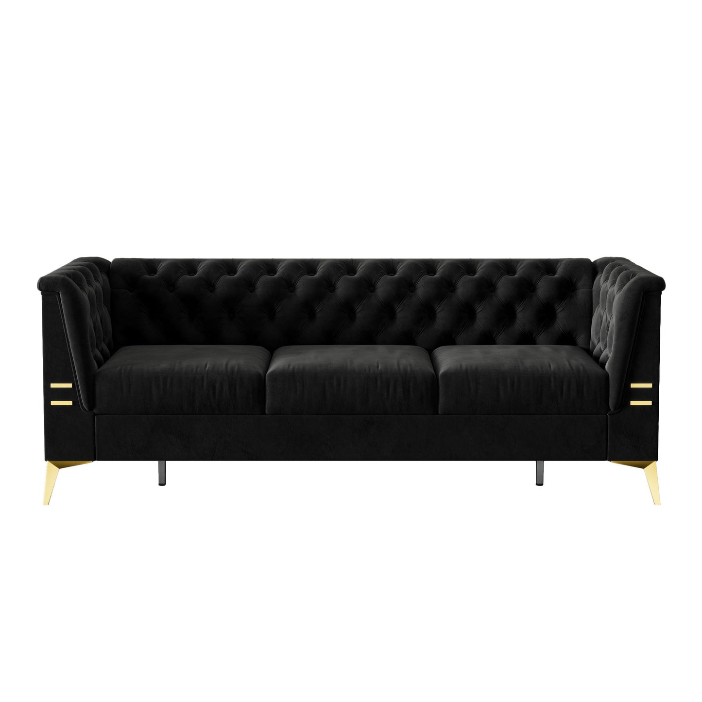 Luxurious Sofa With Legs, Modern Chesterfield Design, Tufted Upholstery, 3 Seat Couch For Living Room And Office Home Essentials