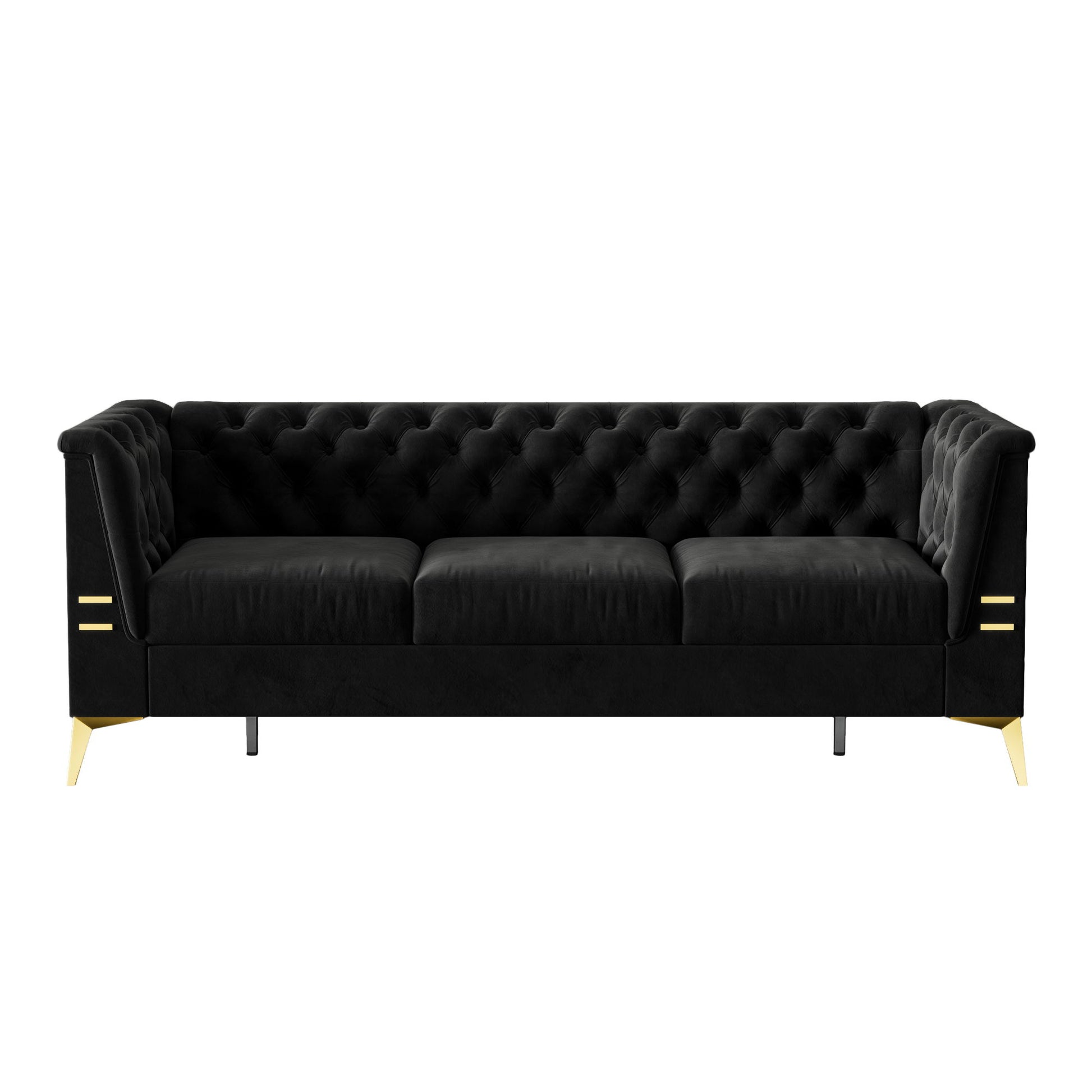 Luxurious Sofa With Legs, Modern Chesterfield Design, Tufted Upholstery, 3 Seat Couch For Living Room And Office Home Essentials