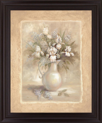 Ivory Blossom Pitcher - 28" x 34" Framed Wall Art Classy Art