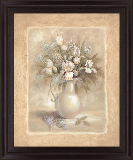 Ivory Blossom Pitcher - 28" x 34" Framed Wall Art Classy Art