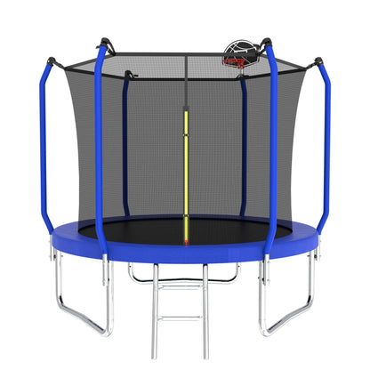 Trampoline With Basketball Hoop, Astm Approved Reinforced Type Outdoor Trampoline With Enclosure Net Daily Nest