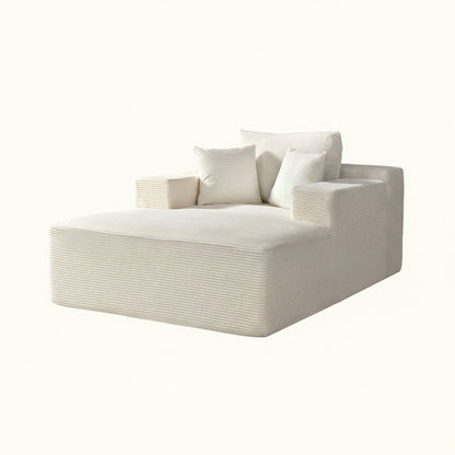 Convertible Chaise Lounge Chair With Wide Armrest & Throw Pillows US Pride