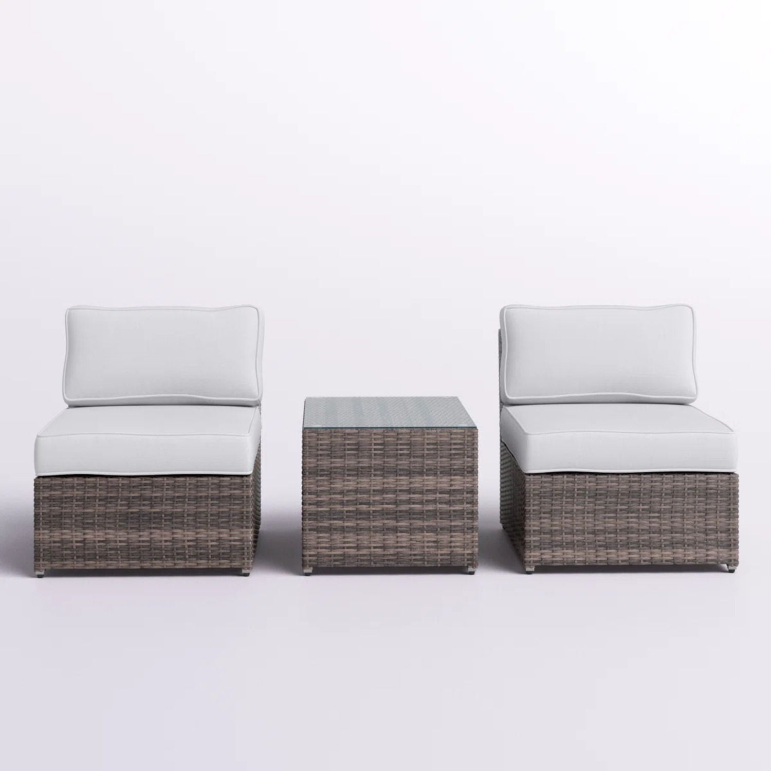 Modern Wicker Outdoor Seating Set With Cushions LSI Patio Furniture