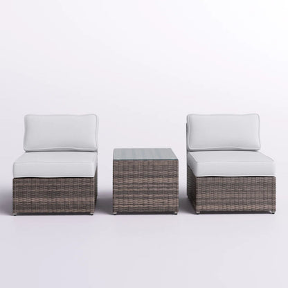 Modern Wicker Outdoor Seating Set With Cushions LSI Patio Furniture