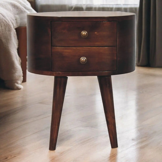 Rounded Bedside Table Artisan Furniture
