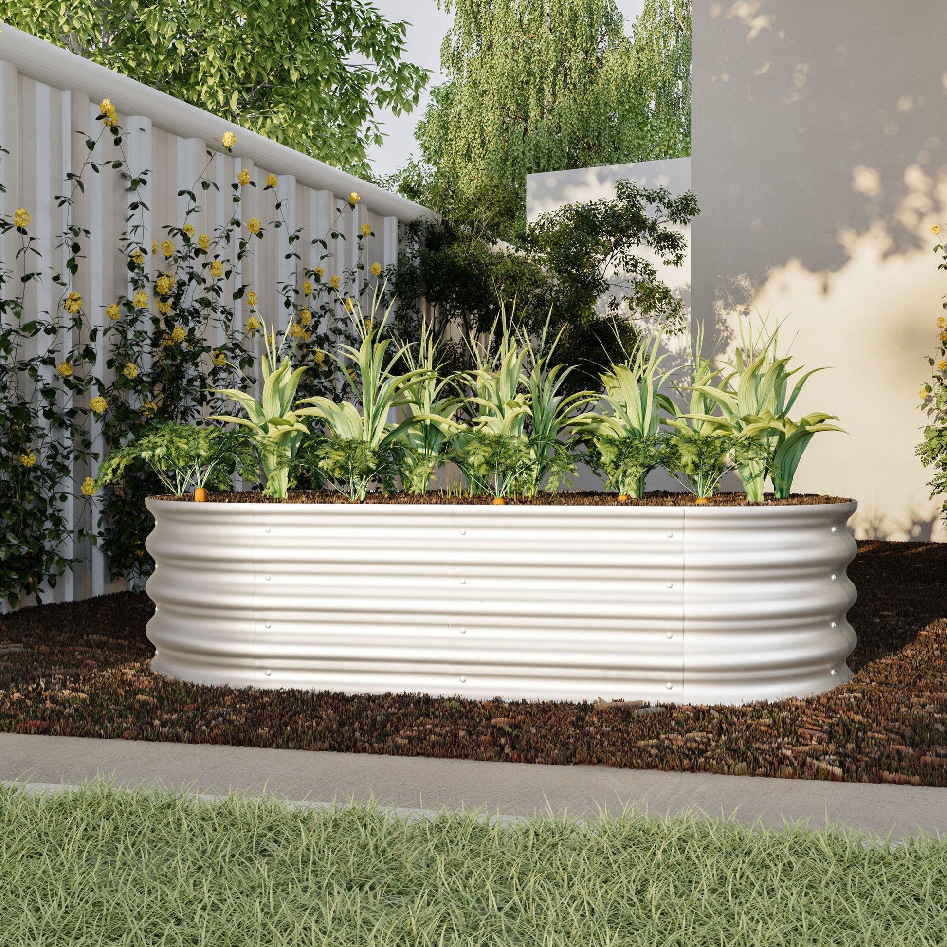 Heavy Duty Galvanized Raised Garden Bed Kit For Vegetables, Flowers & Herbs Daily Nest