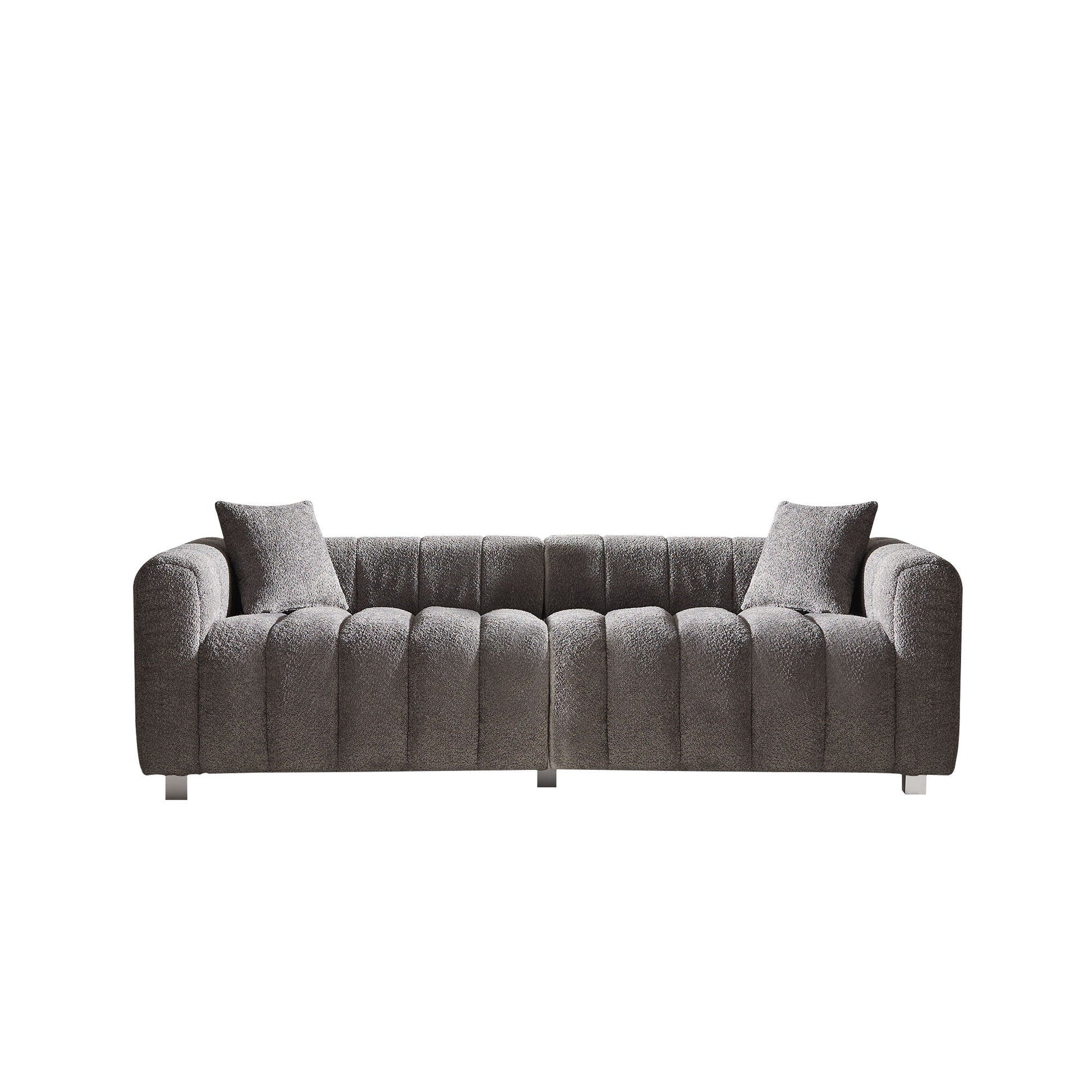 Modern 3 Seater Sofa With 2 Pillows Home Essentials