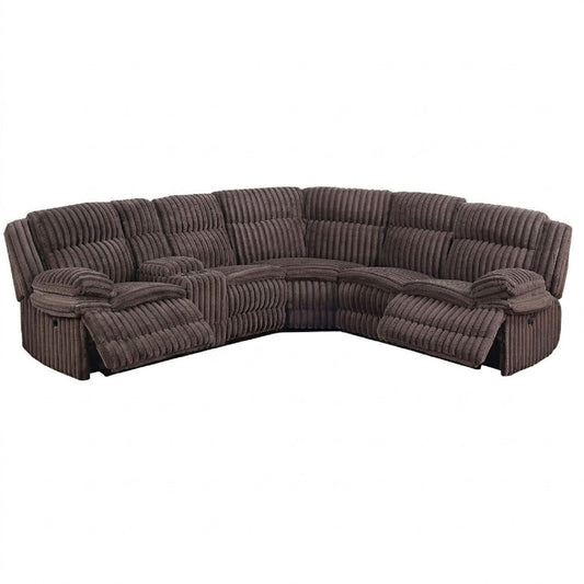 U-Shaped Sectional Sofa With Console Cup Holder, Storage Drawer, Manual Reclining Home Essentials