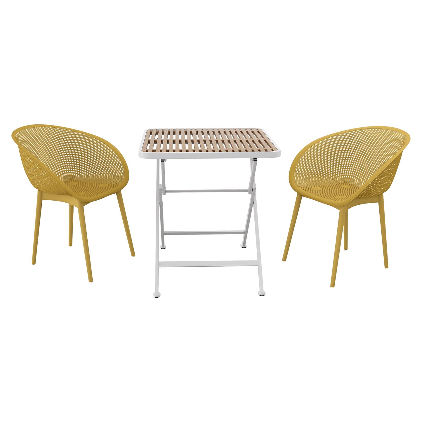 2 Pack Lounge Chair Set & Folding Square Table Home Essentials