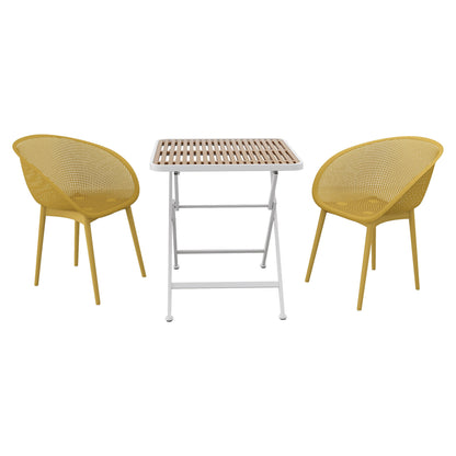 2 Pack Lounge Chair Set & Folding Square Table Home Essentials